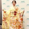 山下美夢有、振り袖姿で登場「世界ＮＯ１になることを目標に挑戦し続ける」　海外メジャー優勝祝賀会
