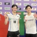 渡辺勇大＆田口真彩組が初Ｖ王手　「泥くさく」逆転　「挑戦者の気持ちで」混合ダブルス決勝相手は松山＆緑川組