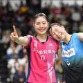 バドミントン　志田千陽が涙のＶ「勝てて良かった」　ペア変えて全日本２連覇　五十嵐有紗と組んだ“五輪メダリストペアが”大接戦制す