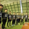 【ソフトバンク】小久保監督が新人12選手に訓示「継続」の重要性を説く　合同自主トレ初視察　