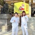 黒木優子＆山中菫　今年中の王座返り咲き誓う　真正ジムが湊川神社で必勝祈願