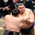連敗を３で止めた大の里　最後まで綱の務め果たしてほしい　右から強く当たって足もしっかり前に出た　武蔵川親方が評価