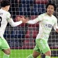 セルティックＭＦ旗手玲央が痛恨の退場　前田大然のアシストから先制ゴールも…４分間でイエロー２枚