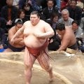 熱海富士、３敗対決制した　６連敗中の関脇霧島破り、優勝の可能性残す