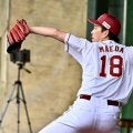 【楽天】11年ぶり日本球界復帰の前田健太、キャンプ初日からブルペン入り　背番号と同じ18球