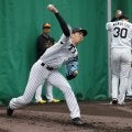 【阪神】期待膨らむ今朝丸裕喜「合っている」腹圧意識した“風船トレ”でシャドーピッチング