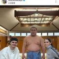 立浪部屋を訪問した海外セレブに騒然！「ワオ」「なんという特権」豊昇龍とのショット…ベッカム次男＆恋人