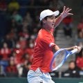 望月慎太郎は世界170位に敗戦。1勝1敗で2日目へ[デビスカップ・ファイナル予選]