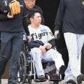 左ふくらはぎ重傷か阪神・石井　ＷＢＣ絶望的　藤川監督「もし行けなくなったら『神様がやめとけ』と」担架と車いすで宿舎へ