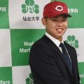 解説もびっくり「完璧ですよね…驚いた」　広島ドラ1が豪快弾、“プロ1号”に球場騒然