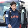 侍ジャパン　菅野智之が宮崎合宿に合流　メジャー組の選手では一番乗り　予定より早いバスでさっそうと登場