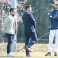 昨年現役引退の中田翔氏が侍キャンプ訪問！元日本ハム杉谷拳士氏、ダルビッシュ有と笑顔で再会！