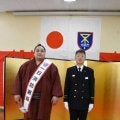 幕内・阿武剋が住之江消防署の一日消防署長に就任　火災予防を呼びかけ　初の消火訓練は「ためになった」