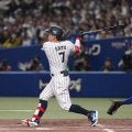 【WBC】佐藤輝明が特大３ラン　打球速度179・4キロ、角度29度、飛距離131・4メートル