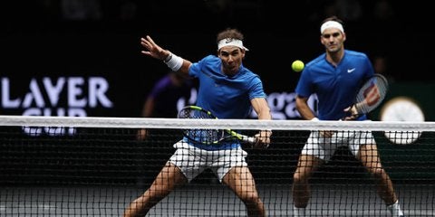 ナダルとフェデラーがダブルスを組んで最初の勝利 [レーバー・カップ