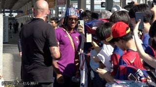 来日中！FCバルセロナ サッカーフランス代表 クンデ 直筆サインパネル 証拠あり 来日中！FCバルセロナ サッカーフランス代表 クンデ 直筆サイン