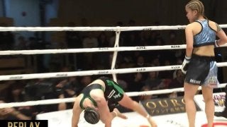 女子キック デビュー戦で衝撃KO