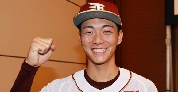 楽天 ドラ1藤原聡大 目標は沢村賞「30歳になるまで取りたい」新入団選手発表会見